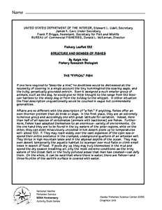 Name UNITED STATES DEPARTMENT OF THE INTERIOR, Stewart L. Udall, Secretary James K. Carr, Under Secretary Frank P. Briggs, Assistant. Secretary for Fish and Wildlife BUREAU of Commercial FISHERIES, Donald L. McKernan, Di