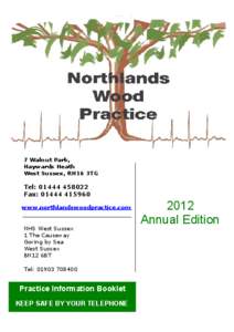 NORTHLANDS WOOD PRACTICE BOOKLET