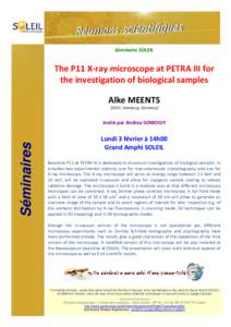 Science / Microbiology / Microscopy / X-ray microscope / Materials science / SOLEIL / Phase contrast microscopy / Synchrotron / Frits Zernike / Microscopes / Physics / Particle accelerators