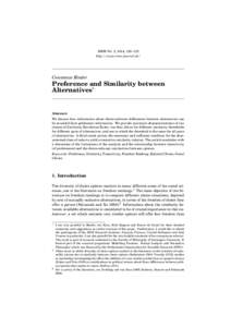 RMM Vol. 5, 2014, 120–132 http://www.rmm-journal.de/ Constanze Binder  Preference and Similarity between