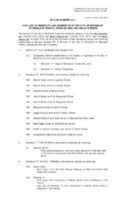 I certified this to be a true copy of by-law Passed by City Council on June 28, 2001 BY-LAW NUMBER[removed]James F. Lamkey, City Clerk