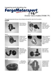 Inspecting and rebuilding the  Diverter Valve (models DV006/ 7P) This guide presumes that you have already removed the valve from the vehicle.  DV006