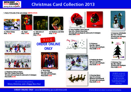 Christmas Card CollectionPack of 10 cards of the same design LIMITED STOCK 1a. Winter Sheep Price £1.00