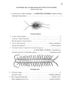 19:.  CENTIPEDES: KEY TO SOME IMPORTANT UNITED STATES SPECIES Harold George Scott