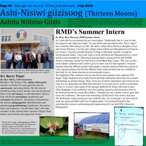 Page 00 / Nah gah chi wa non Di bah ji mowin nan / July[removed]Ashi‐Nisiwi giizisoog (Thirteen Moons) Aabita Niibino Giizis RMD’s Summer Intern