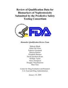 Nephrology / Biomarkers / Biotechnology / Chemical pathology / Nephrotoxicity / Cystatin C / Renal function / Cisplatin / Imaging biomarker / Medicine / Biology / Chemistry