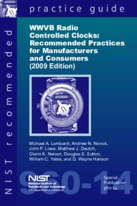 WWVB Radio Controlled Clocks: Recommended Practices for Manufacturers and Consumers[removed]Edition)