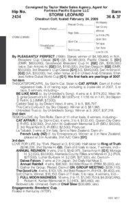 Consigned by Taylor Made Sales Agency, Agent for Fortress Pacific Equine LLC