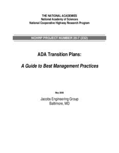 Microsoft Word - ADA Transition Plans for State DOTs - Guide to Best Management