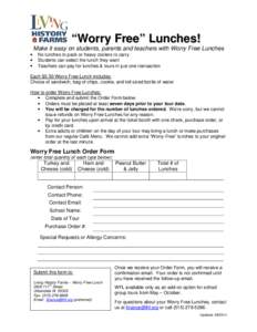 Microsoft Word - Worry Free Lunch Order Form 2014-fall