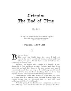 Crispin: The End of Time * { by Avi }