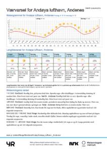 Værvarsel for Andøya lufthavn, Andenes  Utskrift: kl 9 Meteogrammet for Andøya lufthavn, Andenes fredag kl 10 til søndag kl 10 Lørdag 16. mai