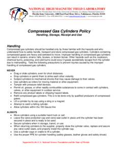 Compressed Gas Cylinders Policy