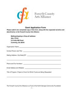 Forsyth County Arts Alliance