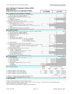 CALIFORNIA DEPARTMENT OF SOCIAL SERVICES DATA SYSTEMS AND SURVEY DESIGN BUREAU STATE OF CALIFORNIA - HEALTH AND HUMAN SERVICES AGENCY  Aid to Families with Dependent Children (AFDC)