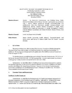 Insurance Recoupment Working Group Minutes September 4, 2013