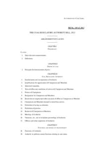 25 AS INTRODUCED IN LOK SABHA Bill No. 149 of[removed]THE COAL REGULATORY AUTHORITY BILL, 2013