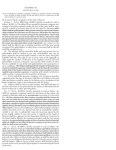 CHAPTER 30 SENATE BILL No. 220 AN ACT pertaining to insurance companies; relating to corporate structure; amending K.S.A[removed], [removed], [removed], [removed]and[removed]and K.S.A[removed]Supp[removed]and repealing the exis