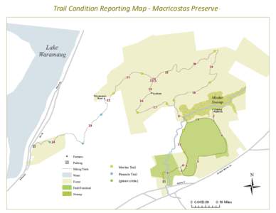 Trail Condition Reporting Map - Macricostas Preserve  Lake Waramaug  !