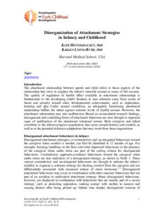 Disorganization of Attachment Strategies in Infancy and Childhood