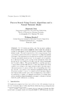 Pattern Search Using Genetic Algorithms and a Neural Network Model