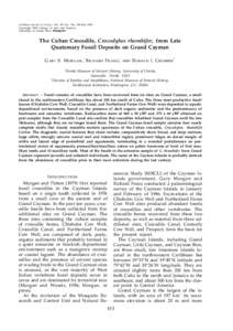 Caribbean Journal of Science, Vol. 29, No. 3-4, [removed], 1993 Copyright 1993 College of Arts and Sciences University of Puerto Rico, Mayaguez