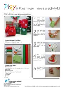 make & do activity kit Christmas wrapping paper 1  Using a texta,