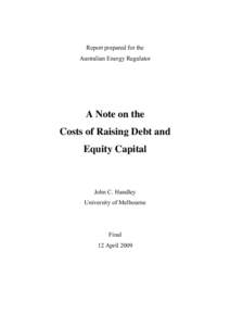 Finance / Economics / Equity securities / Rights issue / Bankruptcy costs of debt / Equity / Cost of capital / Security / Stock / Corporate finance / Stock market / Financial economics