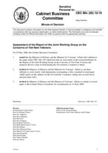 Microsoft Word - Assessment of the Report of the Joint Working Group on the Concerns of Viet Nam Veterans