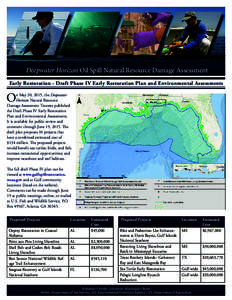 Deepwater Horizon Oil Spill Natural Resource Damage Assessment Early Restoration - Draft Phase IV Early Restoration Plan and Environmental Assessments O  n May 20, 2015, the Deepwater