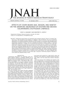 JNAH  ISSN[removed]The Journal of North American Herpetology
