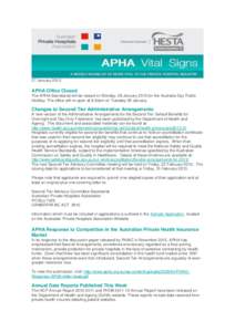 Australian Private Hospitals Association / Patient safety / American Public Health Association / Clinical decision support system / Health / Medicine / Health informatics