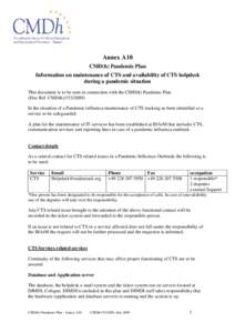 Microsoft Word - Pandemic Plan CMD_h_ Jul 09- Annex A10