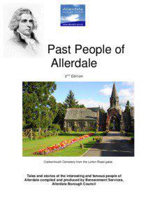 The Past People of Allerdale 2nd Edition