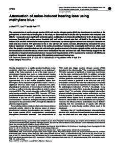 Attenuation of noise-induced hearing loss using methylene blue