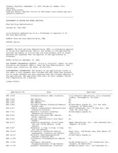 Food and Drug Administration / Drug safety / 17-Hydroxyprogesterone caproate / Eli Lilly and Company / New Drug Application / Diethylstilbestrol / Pharmaceutical sciences / Medicine / Pharmacology