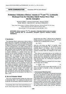 Journal of NUCLEAR SCIENCE and TECHNOLOGY, Vol. 48, No. 7, p. 1129–[removed]RAPID COMMUNICATION