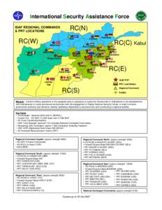 ISAF Key Fact and Figures Placemat