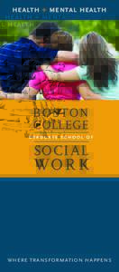Boston College Graduate School of Social Work - Health & Mental Health Concentration Brochure