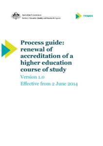 Process guide: renewal of accreditation of a higher education course of study Version 1.0
