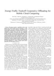 Cloud computing / Mobile data offloading / Mobile cloud computing / Algorithm / Central processing unit / Computer / Scheduling / Server / Computing / Electronic engineering / Technology