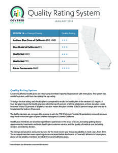 Quality Rating System JANUARY 2014 REGION 18 — Orange County  Quality Rating