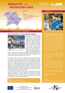 Newsletter 2 / 2014 Partnerstwo-OdrA Spis treści: Zachodniopomorskie  MecklenburgVorpommern