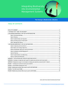 Millennium Development Goals / Biodiversity / Environmental social science / Environmental science / ISO 14000 / Environmental management system / Conservation biology / Environmental protection / Sustainable development / Environment / Earth / Environmental economics