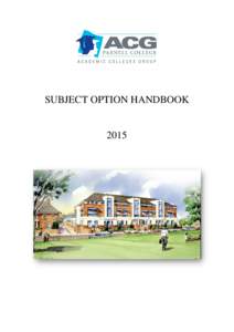 SUBJECT OPTION HANDBOOK  2015 2