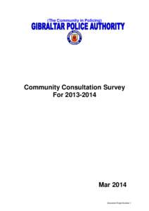 (The Community in Policing)  Community Consultation Survey ForMar 2014