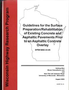Guidelines for the Surface Preparation/Rehabilitation of Existing Concrete and Asphaltic Pavements Prior to an Asphaltic Concrete Overlay