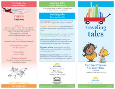 traveling tales sample contents: traveling tales  support early literacy