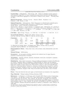 Conichalcite  CaCu(AsO4 )(OH)