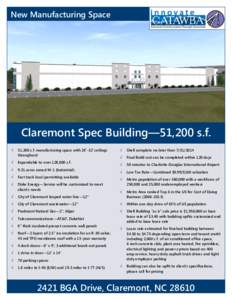 Claremont Spec Bldg Marketing